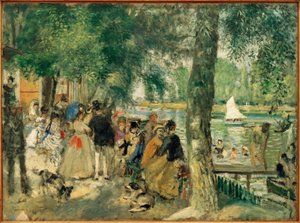 セーヌ川での水泳- LaGrenouillère 作： Pierre Auguste Renoir