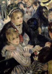 ムーラン・ド・ラ・ガレットでのボール、2人の着席女性の詳細、1876年の油彩、キャンバス36481