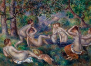 森の水浴 作： Pierre Auguste Renoir