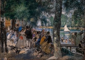 セーヌ川の水浴 (ラ・グルヌイエール) 作： Pierre Auguste Renoir