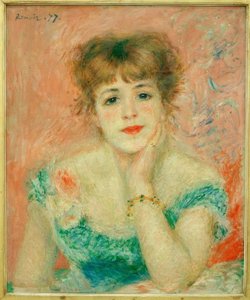 女優ジャンヌ・サマリーの肖像 作： Pierre Auguste Renoir