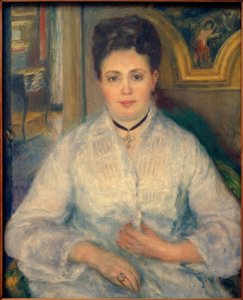 マダムビクターショケの肖像 作： Pierre Auguste Renoir