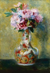 「日本の花瓶の花の花束」（ジャポニズム） ピエール・オーギュスト・ルノワール作（1841-1919） 1878年 インディアナポリス美術館 アメリカ合衆国 作： Pierre Auguste Renoir