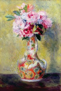 花瓶の花束 作： Pierre Auguste Renoir