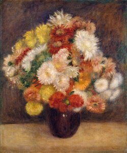 菊の花束、1881年。 作： Pierre Auguste Renoir