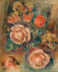 バラの花束（Bouquet de roses） 作： Pierre Auguste Renoir