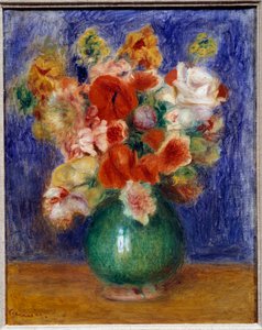 花のブーケピエール・オーギュスト・ルノワール（1841-1919）の絵画 作： Pierre Auguste Renoir