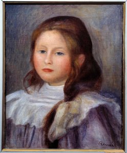 ピエールオーギュストルノワールによる子供の肖像画 作： Pierre Auguste Renoir