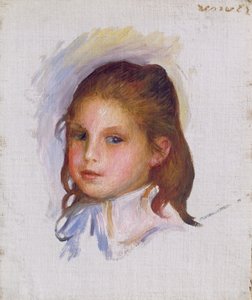茶色の髪の子供、18871888。 作： Pierre Auguste Renoir
