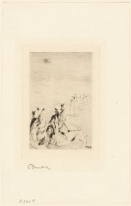 チルドレン・オン・ザ・ビーチ、ベルネヴァル 作： Pierre Auguste Renoir