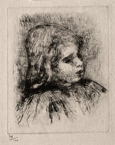 クロード・ルノワール、右の 4 分の 3、1908 年。 作： Pierre Auguste Renoir