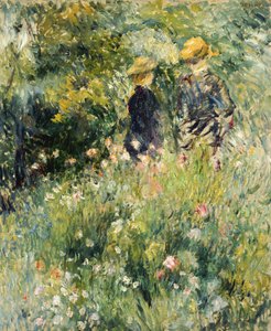 ローズガーデンでの会話、1876 作： Pierre Auguste Renoir