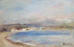 クロ・ド・カーニュ、海、山、1910年頃（キャンバスに油彩） 作： Pierre Auguste Renoir