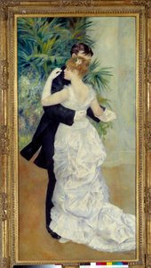 ダンスには街がある。ピエール・オーギュスト・ルノワール（1841-1919）が描いた、スザンヌ・ヴァラドンとポール・ロートを表す絵画 作： Pierre Auguste Renoir