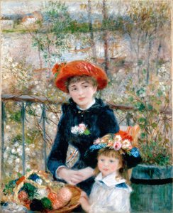 ドイツ語: Auf der Terrasse 英語: テラスで フランス語: テラスで 作： Pierre Auguste Renoir