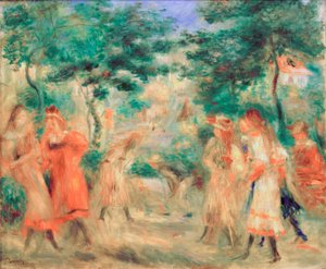 モンマルトルの庭の子供たち 作： Pierre Auguste Renoir