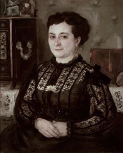 シャンティイコサージュを持つ女性 作： Pierre Auguste Renoir