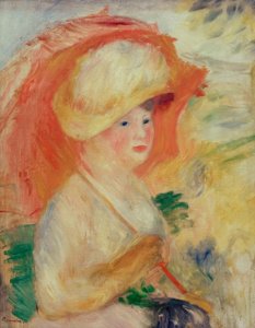 傘を持つ女性 作： Pierre Auguste Renoir