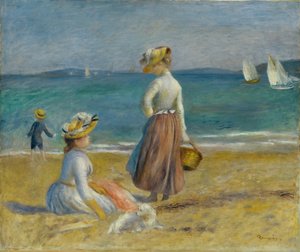 浜辺の数字、1890 作： Pierre Auguste Renoir