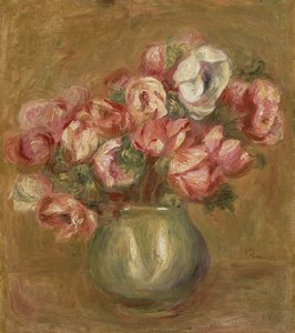 緑の花瓶の花1906 作： Pierre Auguste Renoir