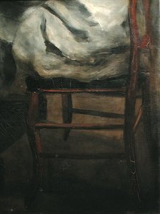 フレデリック・バジール、イーゼルにて 作： Pierre Auguste Renoir