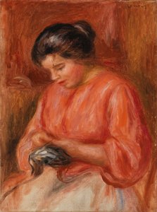 ガール・ダーニング 作： Pierre Auguste Renoir