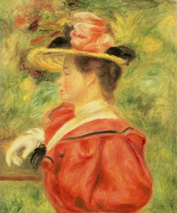 手袋を持つ少女」1890年頃（油彩・キャンバス 作： Pierre Auguste Renoir