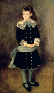 ブルーサッシュを持つ少女、19世紀後半から20世紀 作： Pierre Auguste Renoir