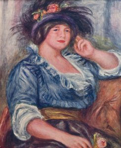 薔薇を持つ少女、1913年、1923年 作： Pierre Auguste Renoir