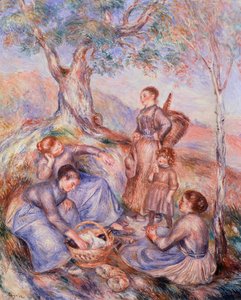 ピエール=オーギュスト・ルノワール (1841-1919) による収穫者の朝食 作： Pierre Auguste Renoir