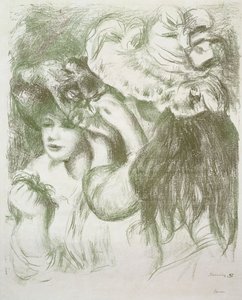 ハットピン、最初のボード; Le Chapeau Epingle、Premiere Planche、c1897 作： Pierre Auguste Renoir