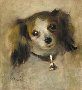 犬の頭、1870年。 作： Pierre Auguste Renoir