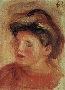 若い女の子の頭 作： Pierre Auguste Renoir