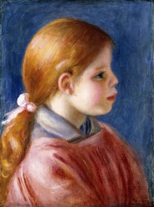 若い女の子の頭、1888 作： Pierre Auguste Renoir