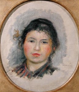 若い女性の頭部 作： Pierre Auguste Renoir