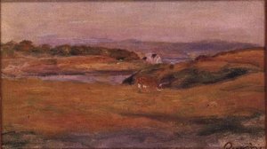 丘陵地帯の風景 作： Pierre Auguste Renoir