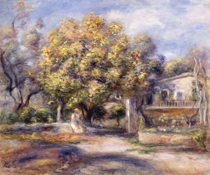 カーニュの家、1905年頃（キャンバスに油彩） 作： Pierre Auguste Renoir