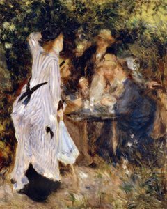 1876年、庭園の中のジャルダンデュムーランドゥラガレット。 作： Pierre Auguste Renoir