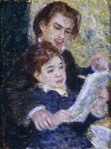 スタジオで：GeorgesRiviereとMargueriteLegrand 作： Pierre Auguste Renoir