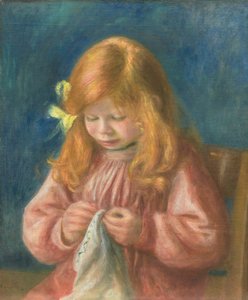 ジャン・ルノワール・ソーイング、1899年1900年。 作： Pierre Auguste Renoir
