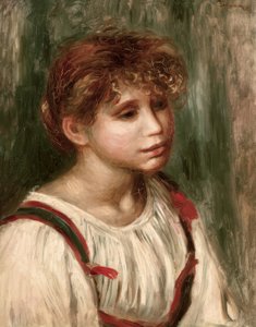 ブルトンの若い女の子。 作： Pierre Auguste Renoir