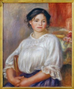 座っている女の子 作： Pierre Auguste Renoir