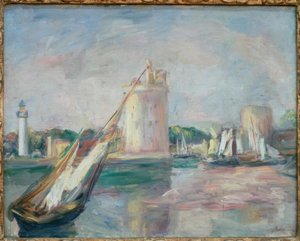 ラロシェル港の入り口 作： Pierre Auguste Renoir