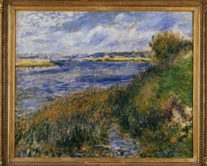 シャンプロサイのセーヌ川 作： Pierre Auguste Renoir
