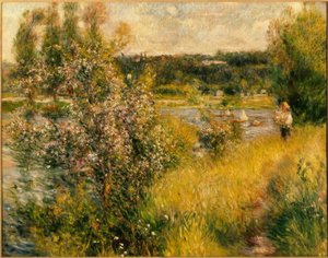 シャトーのセーヌ川 作： Pierre Auguste Renoir