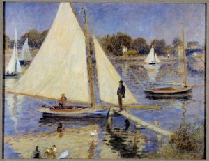 アルジャントゥイユのセーヌ川 ピエール・オーギュスト・ルノワール（1841-1919）の絵画 1874年 ポートランド、美術館 作： Pierre Auguste Renoir