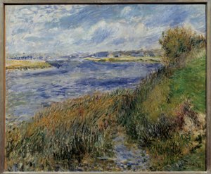 ラ・セーヌ・ア・シャンプローゼピエール・オーギュスト・ルノワール（1841-1919）の絵画 作： Pierre Auguste Renoir