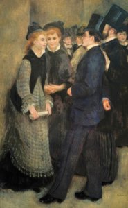 コンサバトリーを離れる 作： Pierre Auguste Renoir