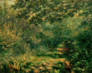 樹木が茂った路地 作： Pierre Auguste Renoir