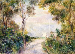 風景、道の終わり 作： Pierre Auguste Renoir